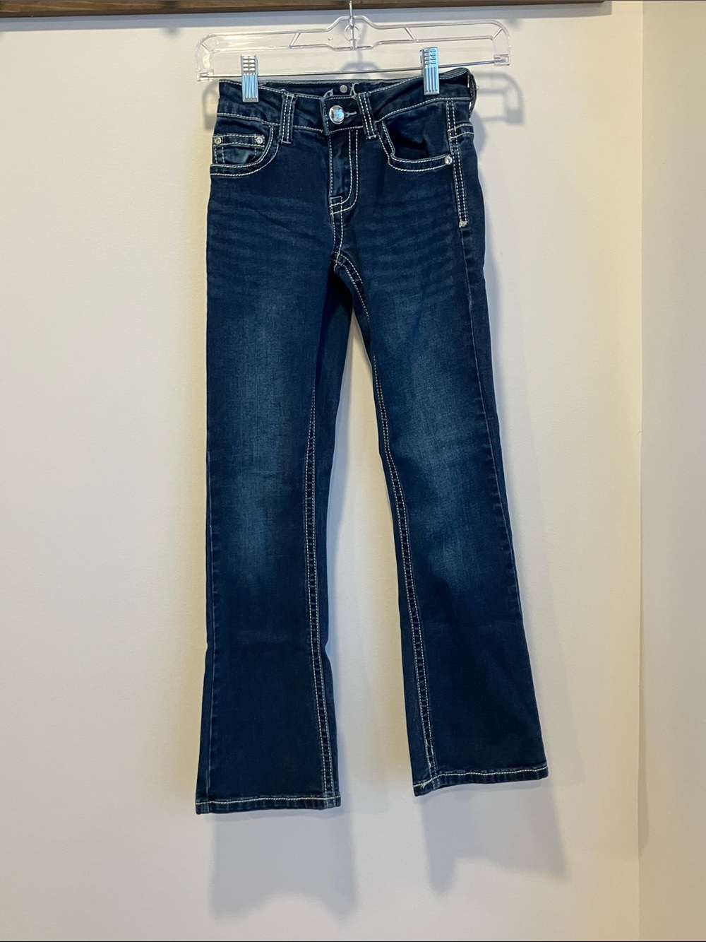 Girl’s Bootcut Jeans in Dark Blue Denim